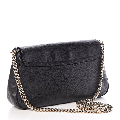 Gucci Pebbled Calfskin Medium Soho Flap Crossbody Black 3 of 12