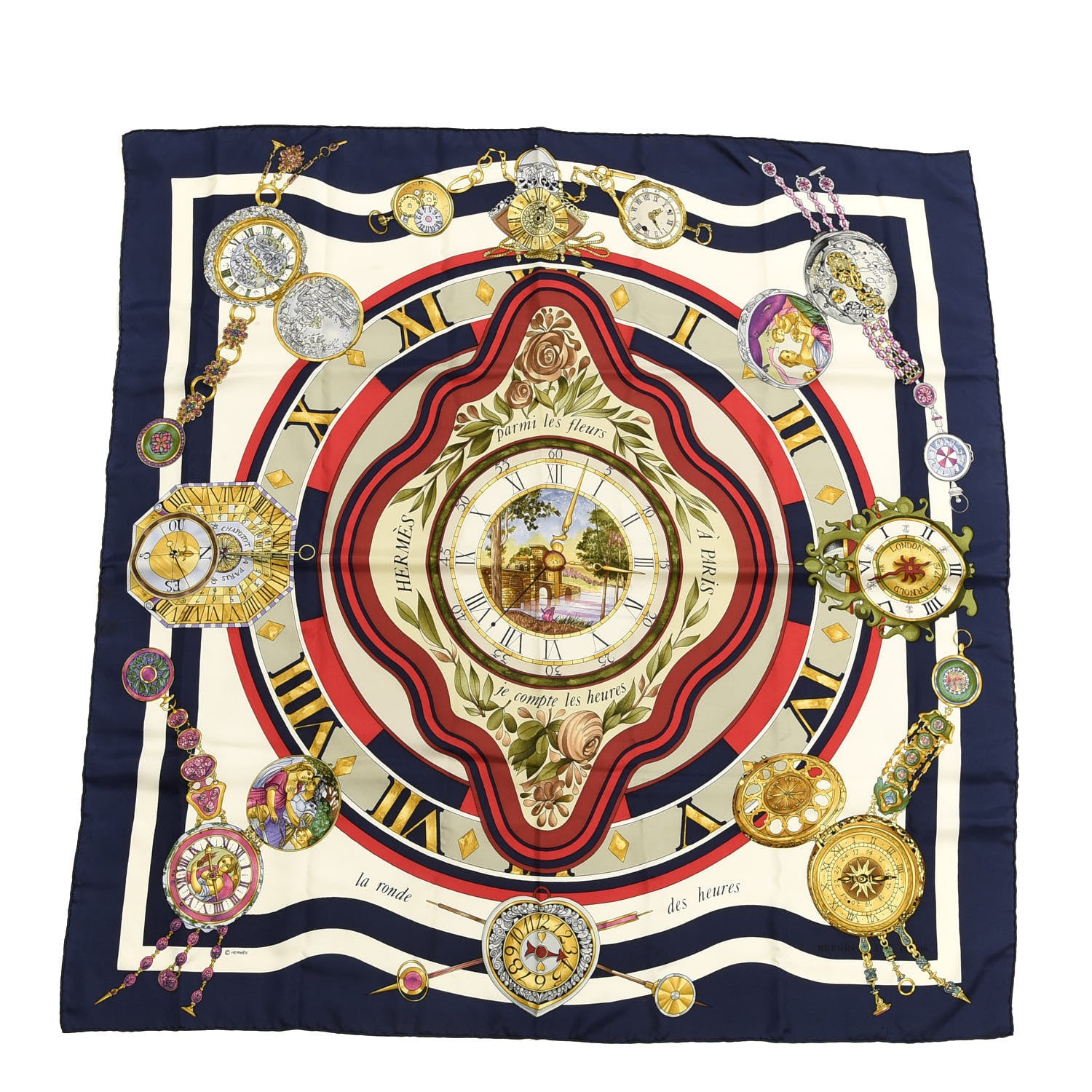 Hermes Silk Parmi Les Fleurs Scarf 90 1 of 4