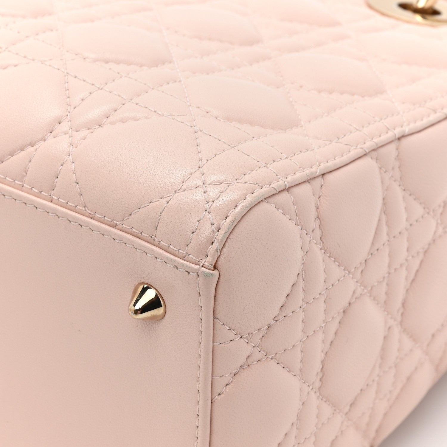 Christian Dior Lambskin Cannage Medium Lady Dior Light Pink 12 of 12
