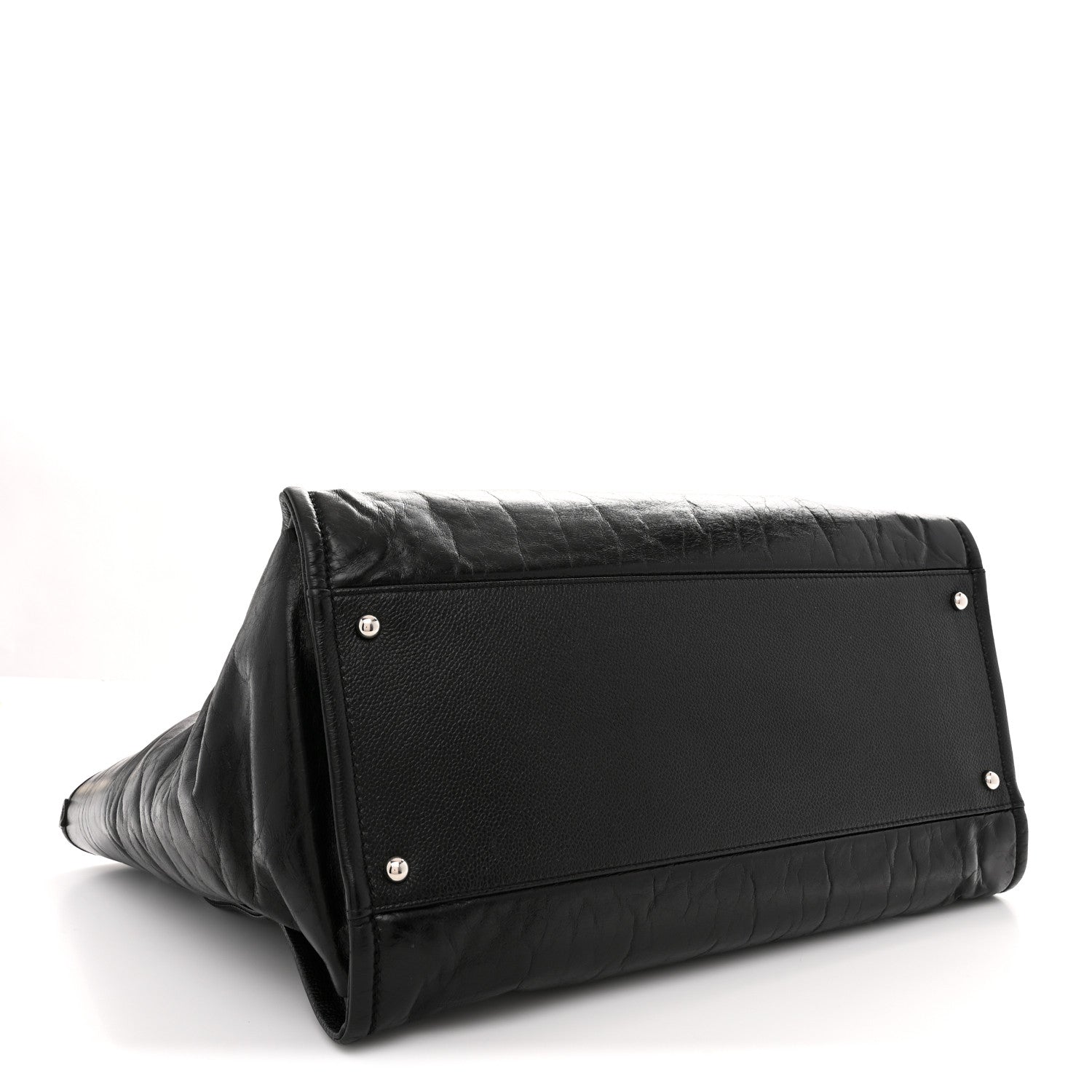 Chanel Glazed Calfskin Medium Deauville Tote Black 4 of 12