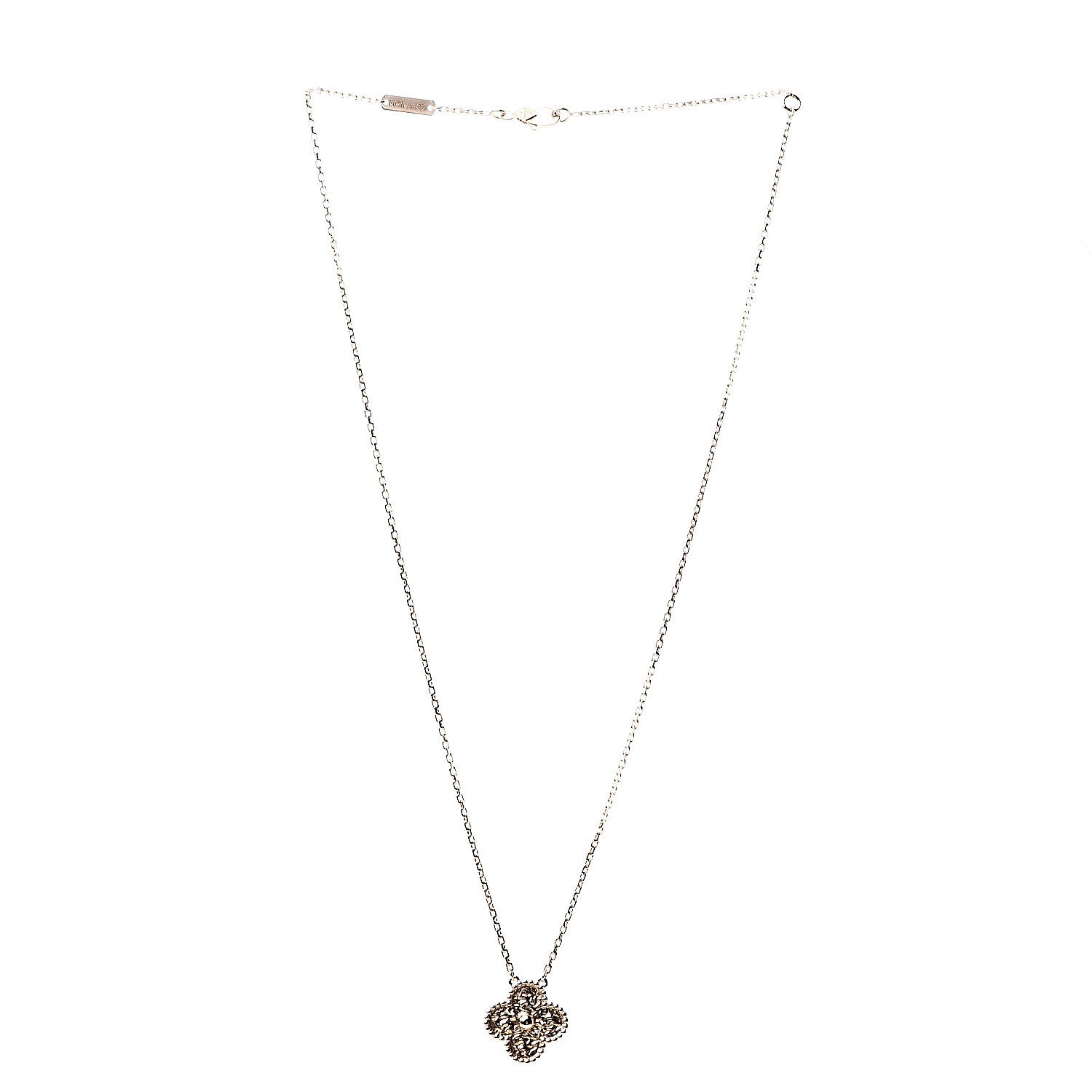 Van Cleef & Arpels 18K Yellow Gold Vintage Alhambra Pendant Necklace 2 of 7
