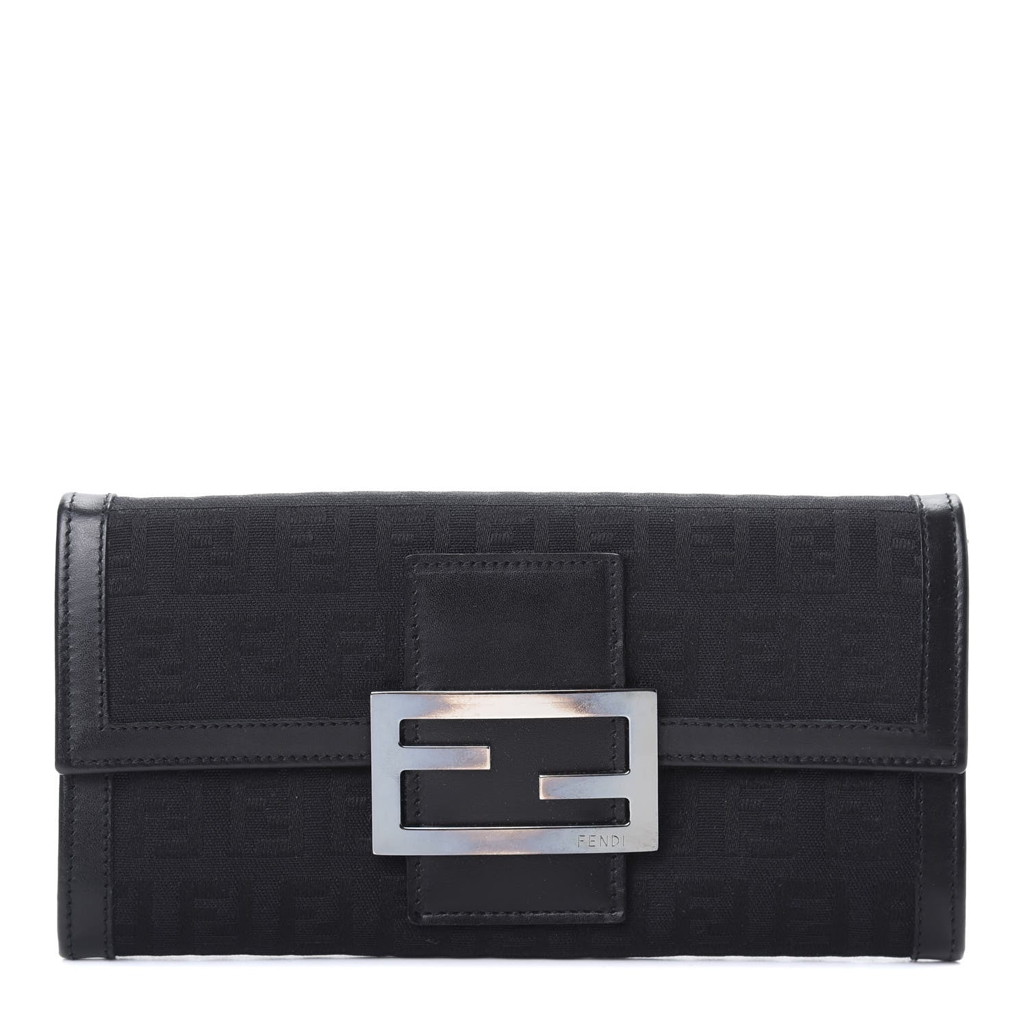 Fendi Zucchino Forever Continental Wallet Black 1 of 11