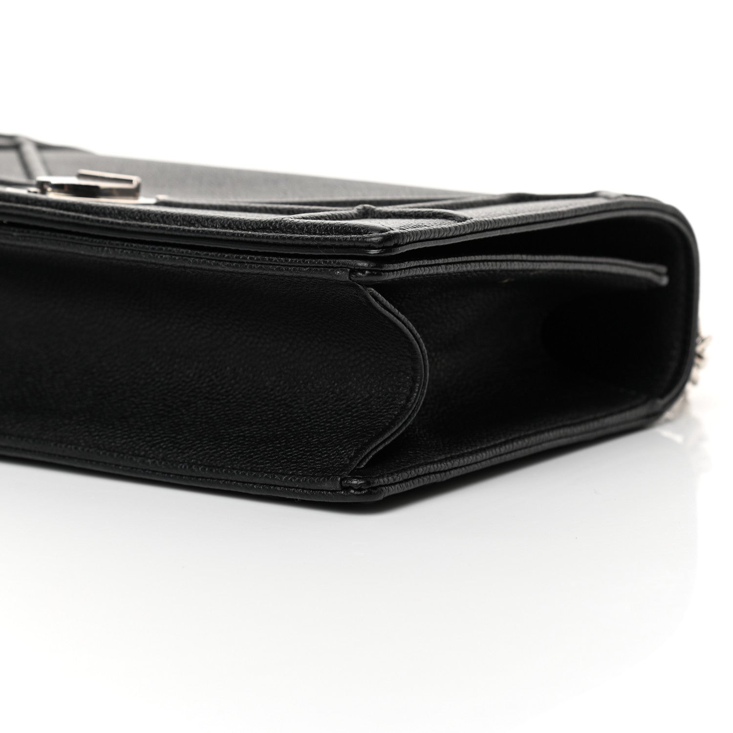 Christian Dior Grained Calfskin Medium Diorama Flap Bag Black 10 of 13
