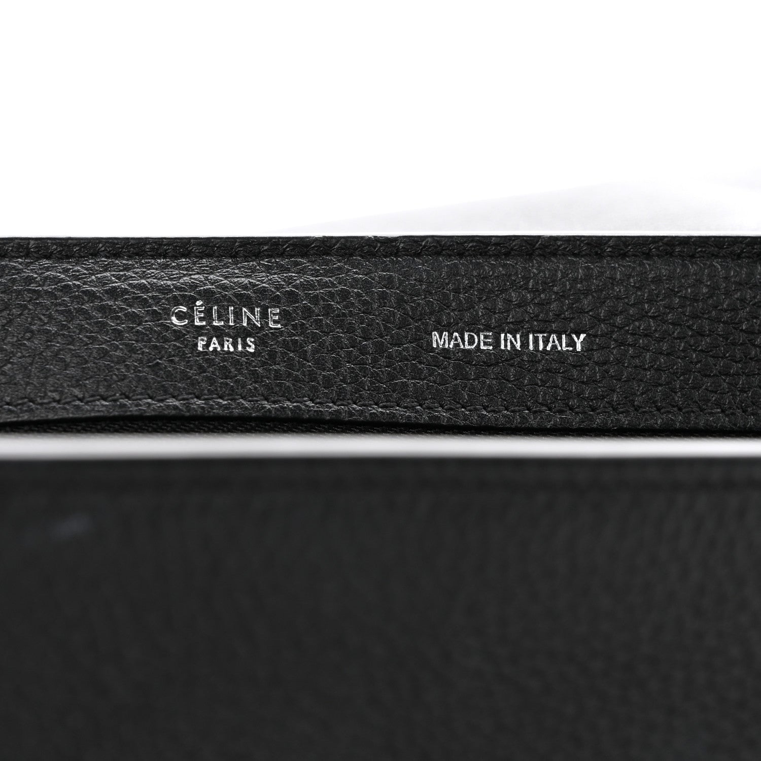 Celine Drummed Calfskin Suede Small Trapeze Black 6 of 8