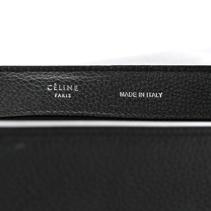 Celine Drummed Calfskin Suede Small Trapeze Black 6 of 8