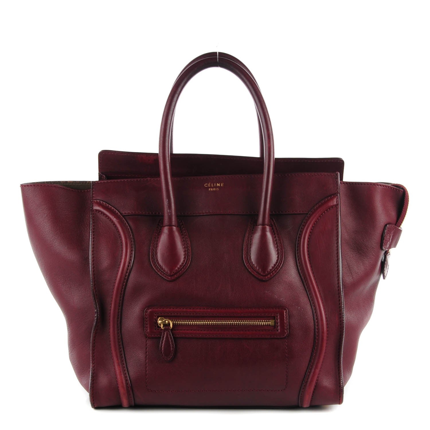 Celine Smooth Calfskin Mini Luggage Burgundy 1 of 10