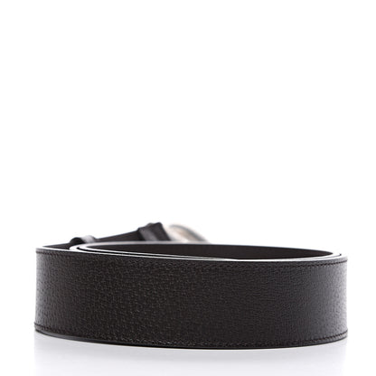 Gucci Textured Dollar Calfskin Nickel Double G 40mm Belt 100 40 Dark Cocoa 2 of 4