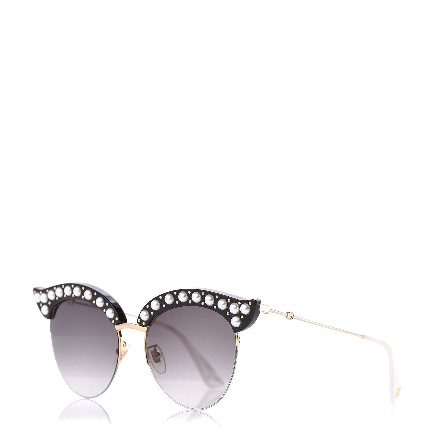 Gucci Pearl Cat Eye Sunglasses GG0212S Black 1 of 7
