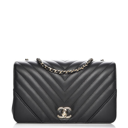 Chanel Calfskin Chevron Quilted Small Statement Flap Black 1 of 8