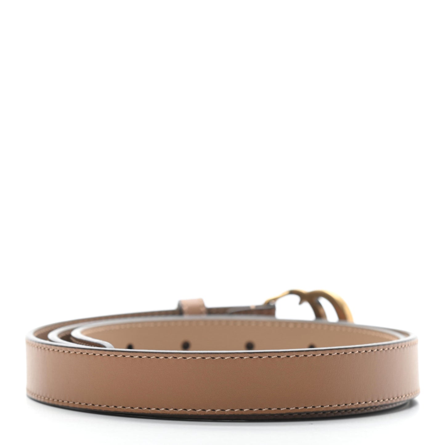 Moon Calfskin Double G 20mm Belt 85 34 Natural Tan