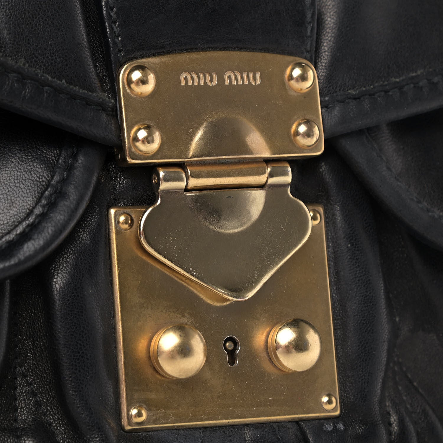 Miu Miu Nappa Matelasse Coffer Hobo Black 6 of 6