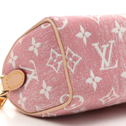 Louis Vuitton Monogram Jacquard Denim Nano Speedy Bandouliere Pink 8 of 10