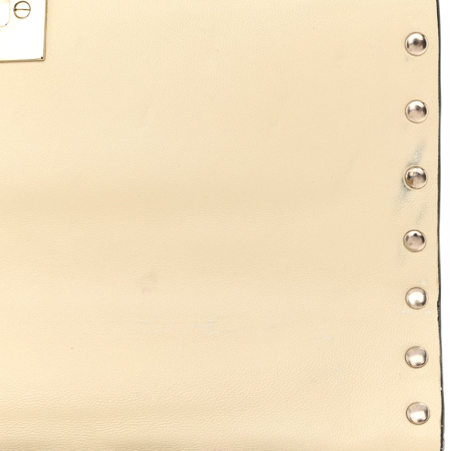 Nappa Medium Rockstud Spike Shoulder Bag Light Ivory