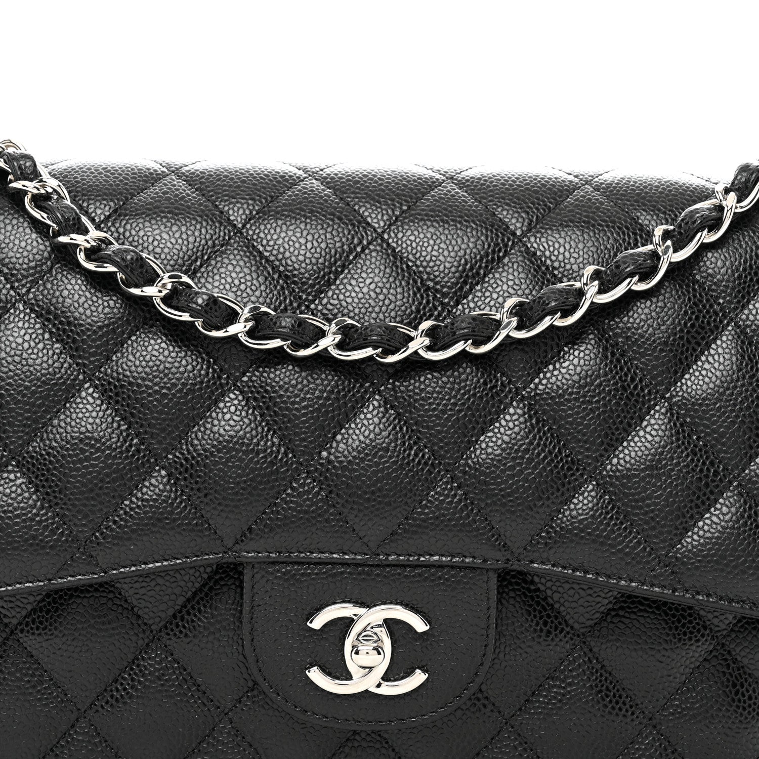 Chanel Caviar Quilted Jumbo Double Flap Black 5 of 10