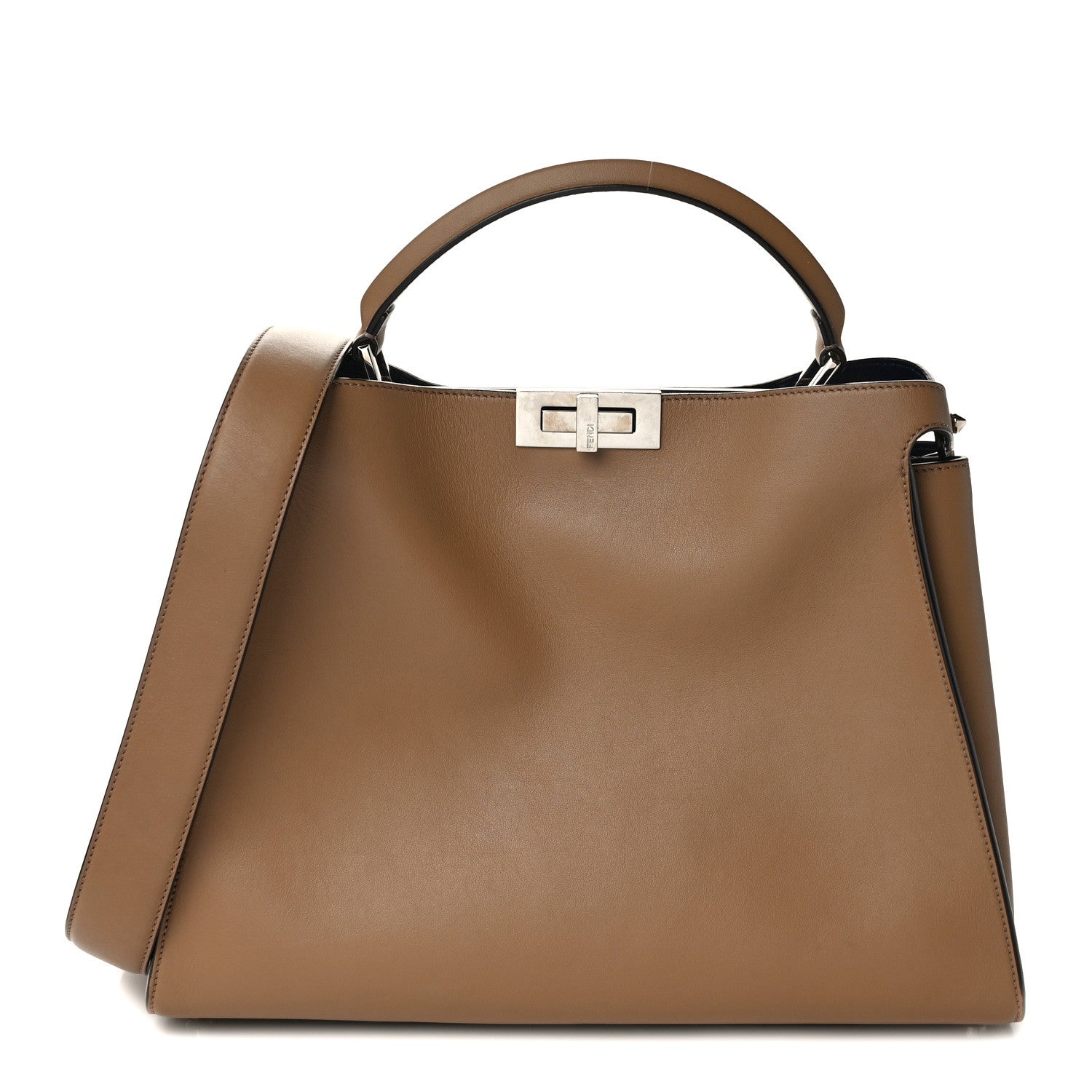 Fendi Vitello Tahiti Burro Large Peekaboo Iconic Essentially Satchel Sand Blueberry 1 of 11