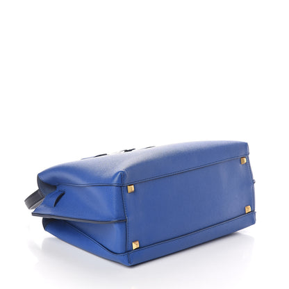 MCM Grained Calfskin Medium Milla Tote Bllue 4 of 9