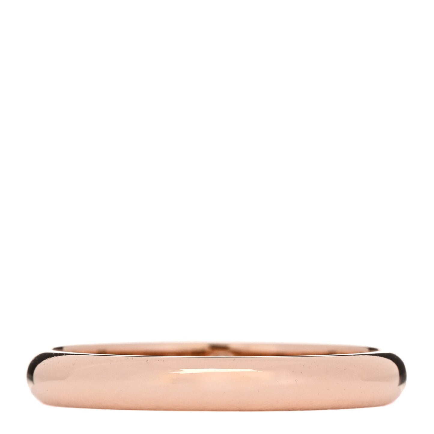 18K Pink Gold Diamond 2.6mm 1895 Wedding Band Ring 50 5.25