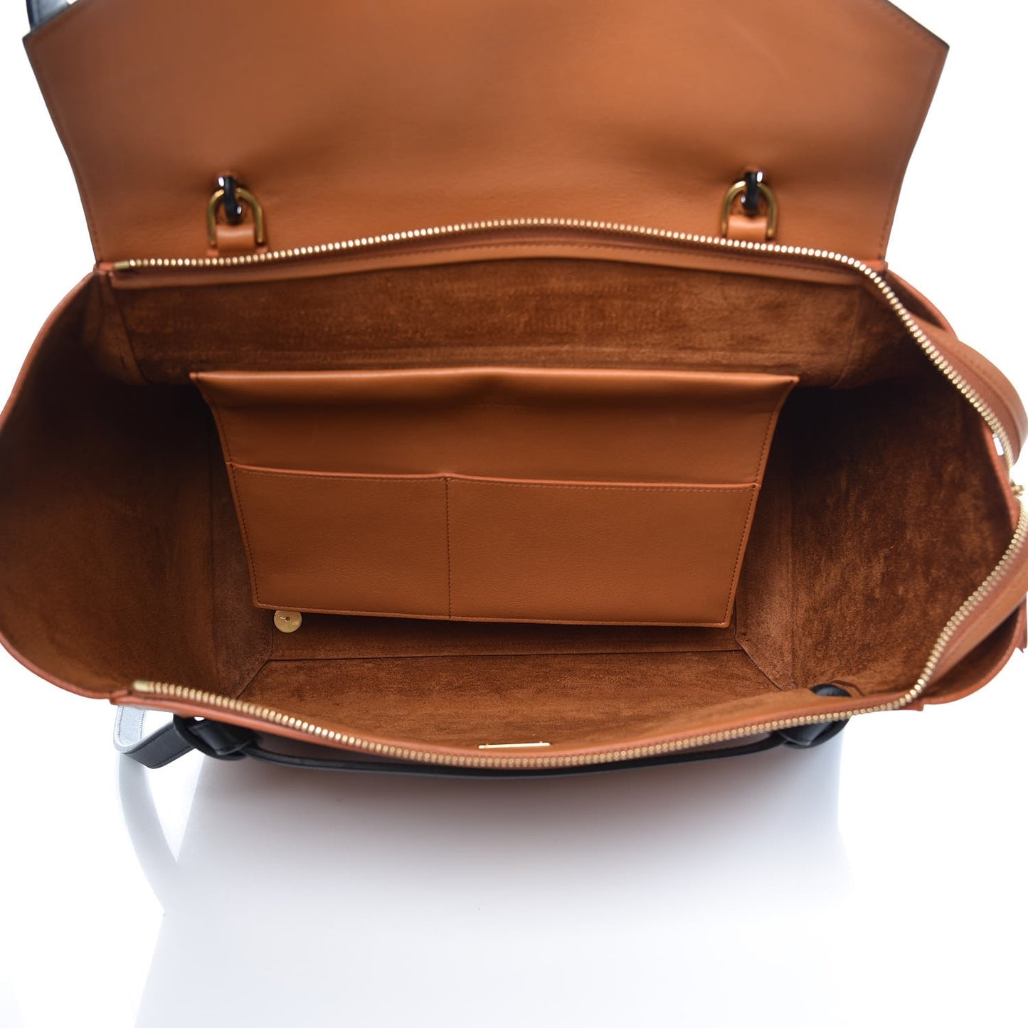Smooth Calfskin Small Bi-Color Belt Bag Tan