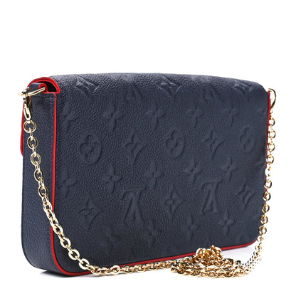 Louis Vuitton Empreinte Pochette Felicie Chain Wallet Marine Rouge 4 of 15