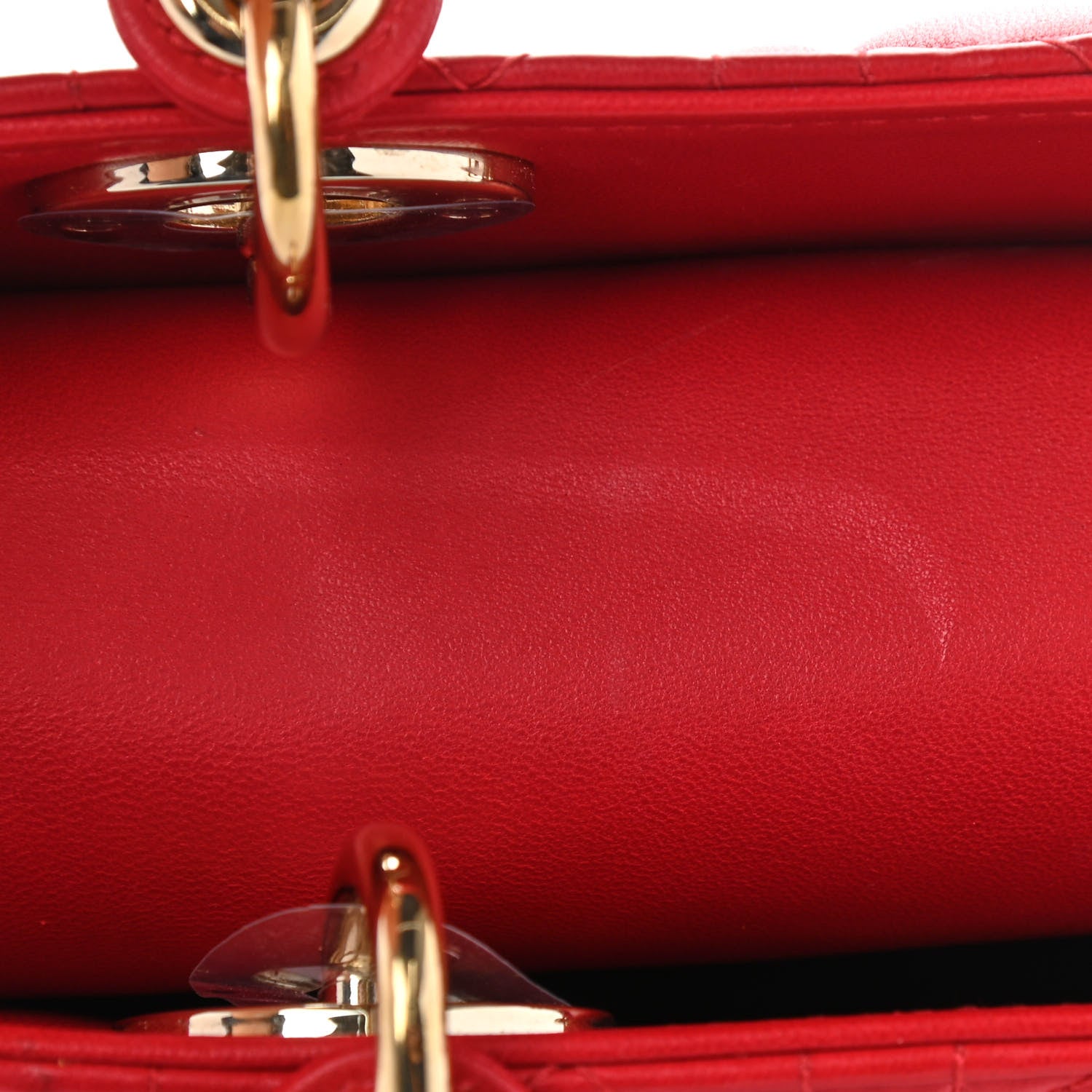 Christian Dior Lambskin Cannage Small My Lady Dior Red 11 of 12
