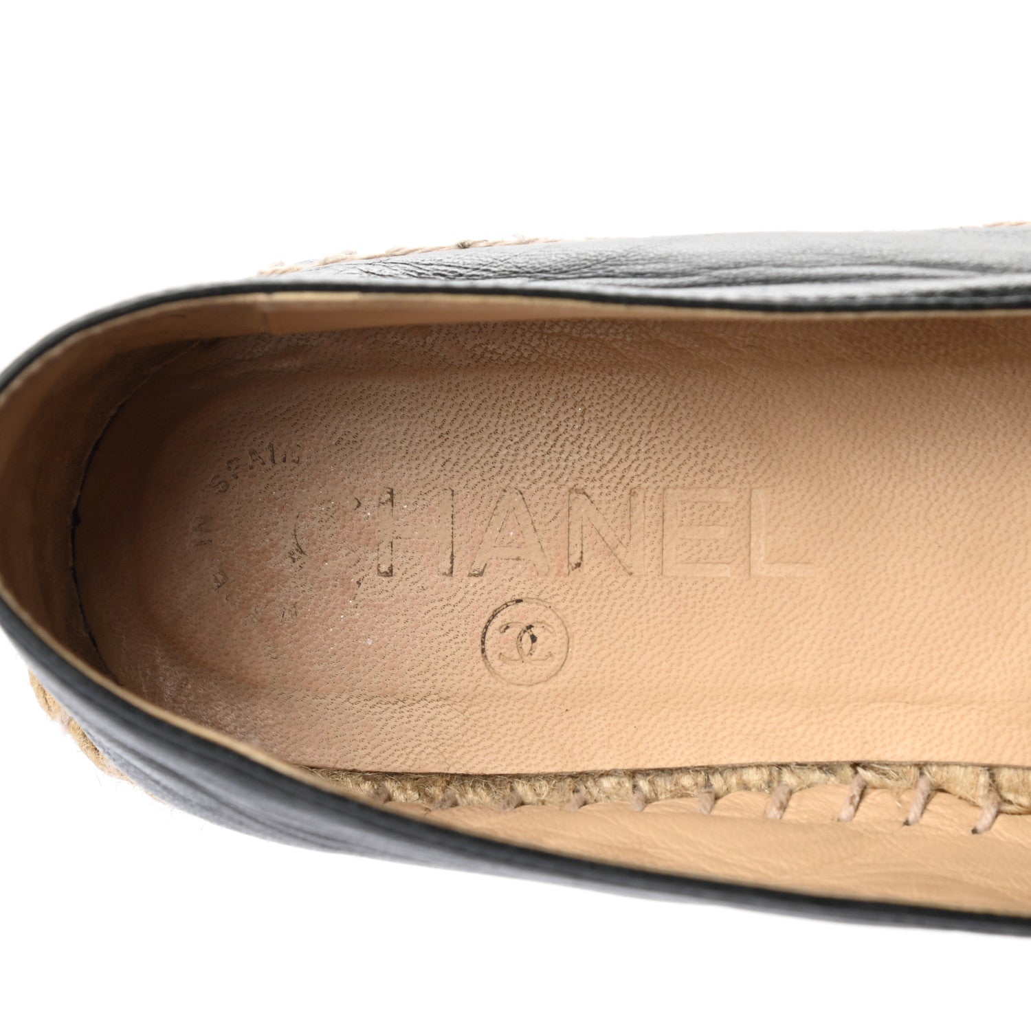 Chanel Lambskin CC Espadrilles 37 Black 6 of 11