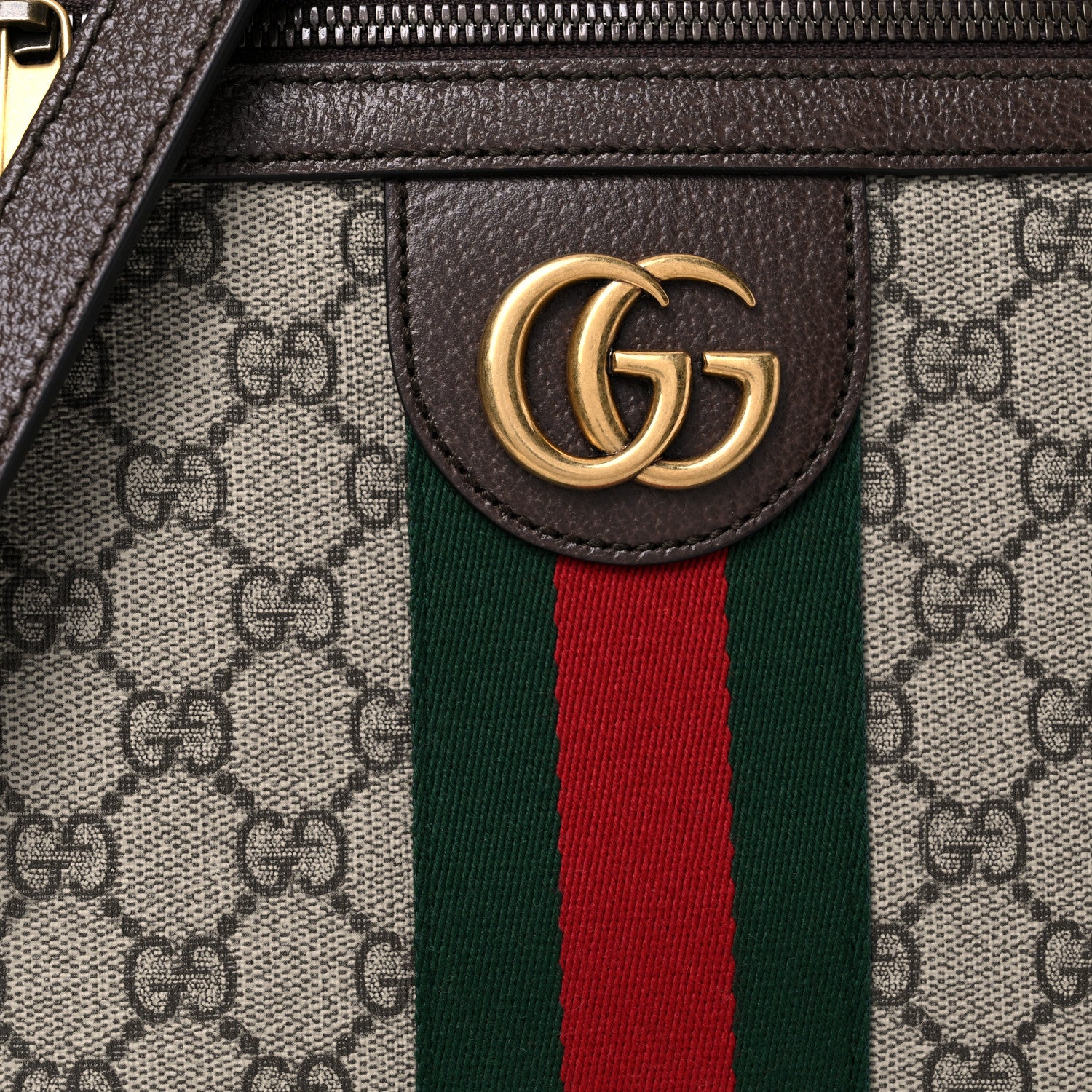 Gucci GG Supreme Monogram Web Small Ophidia Messenger Bag Brown 7 of 10