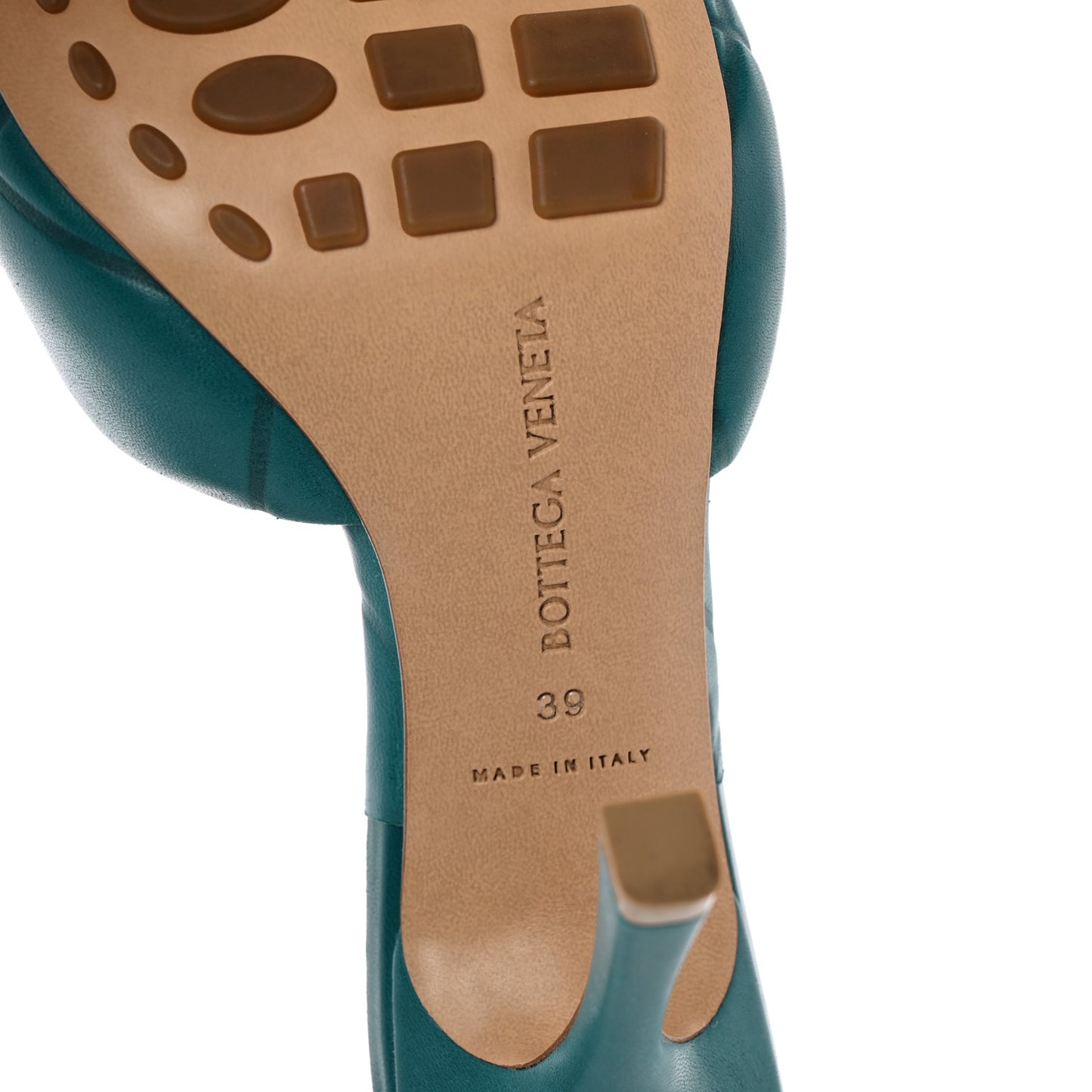 Nappa Quilted Rubber Lido Mule Sandals 39 39 Duck Green
