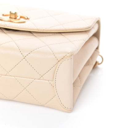 Chanel Lambskin Quilted Small Trendy Spirit Top Handle Bag Beige 10 of 10