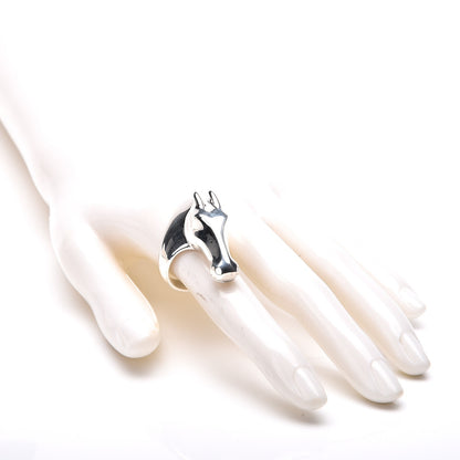 Hermes Sterling Silver Large Galop Ring 59 9 2 of 4