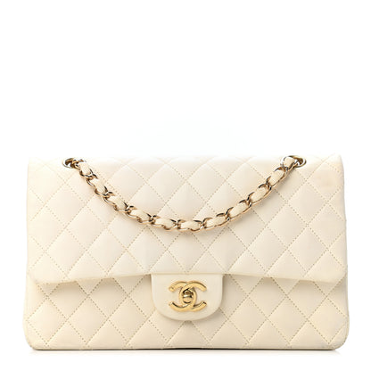 Chanel Lambskin Quilted Medium Double Flap White 1 of 4