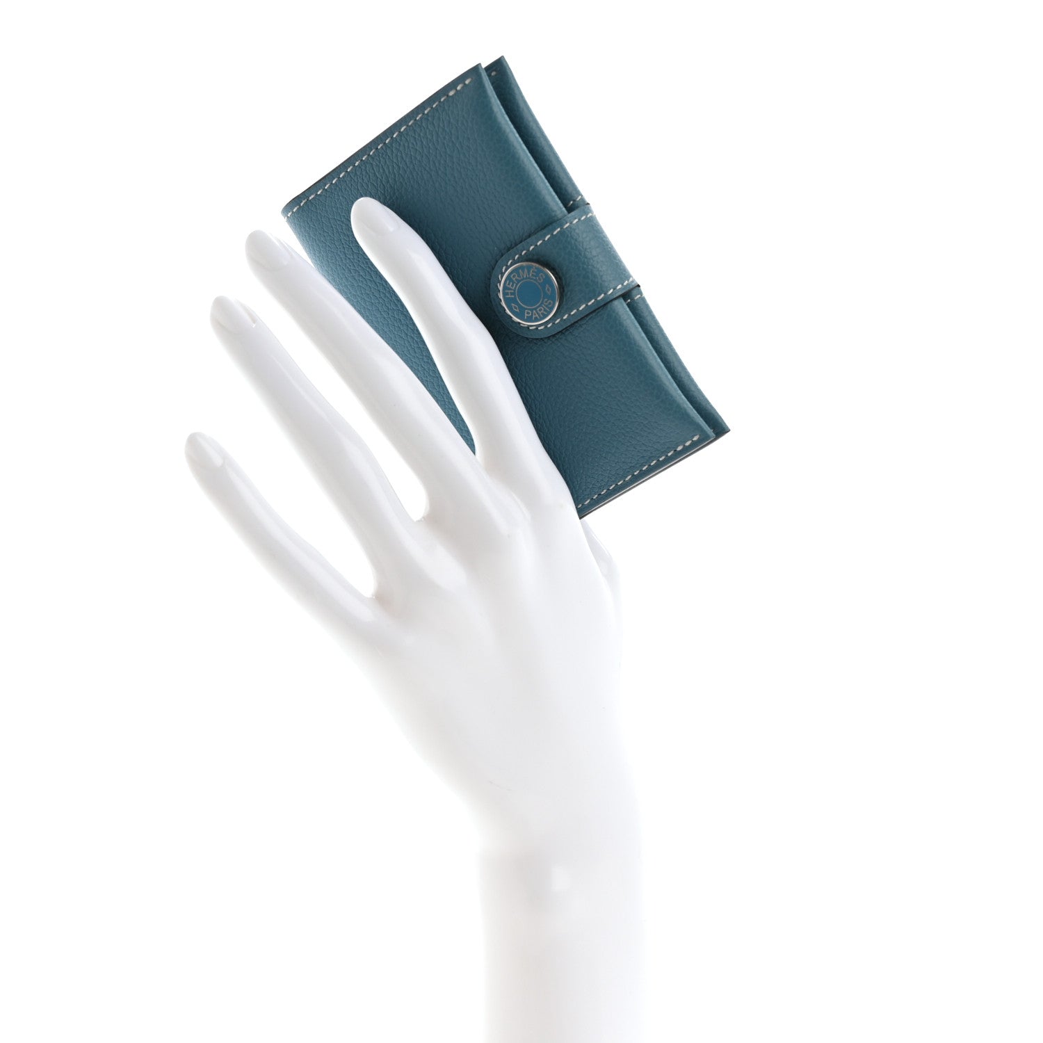 Hermes Evercolor R.M.S Card Holder Blue Jean 2 of 7