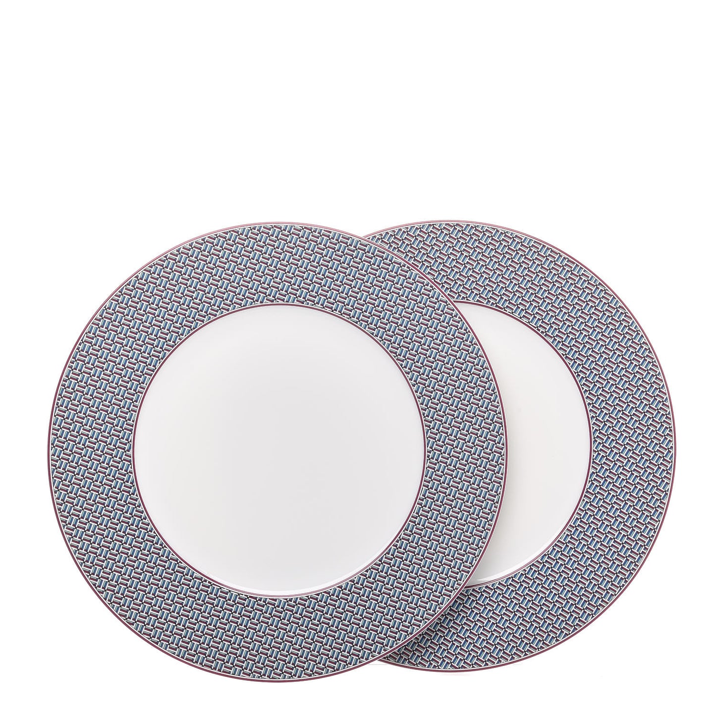 Porcelain Tie Dinner Plate Set of 2