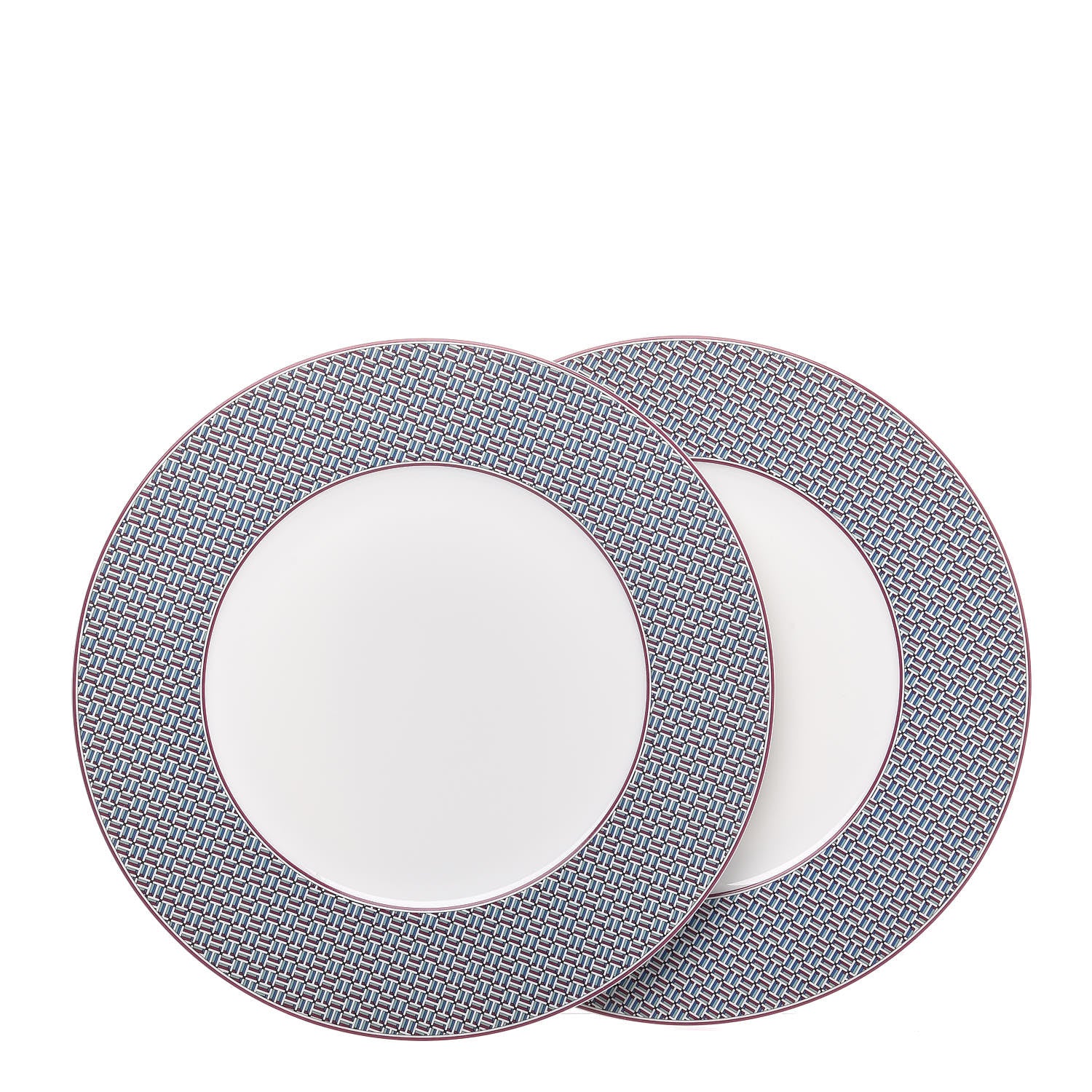 Hermes Porcelain Tie Dinner Plate Set of 2 1 of 5