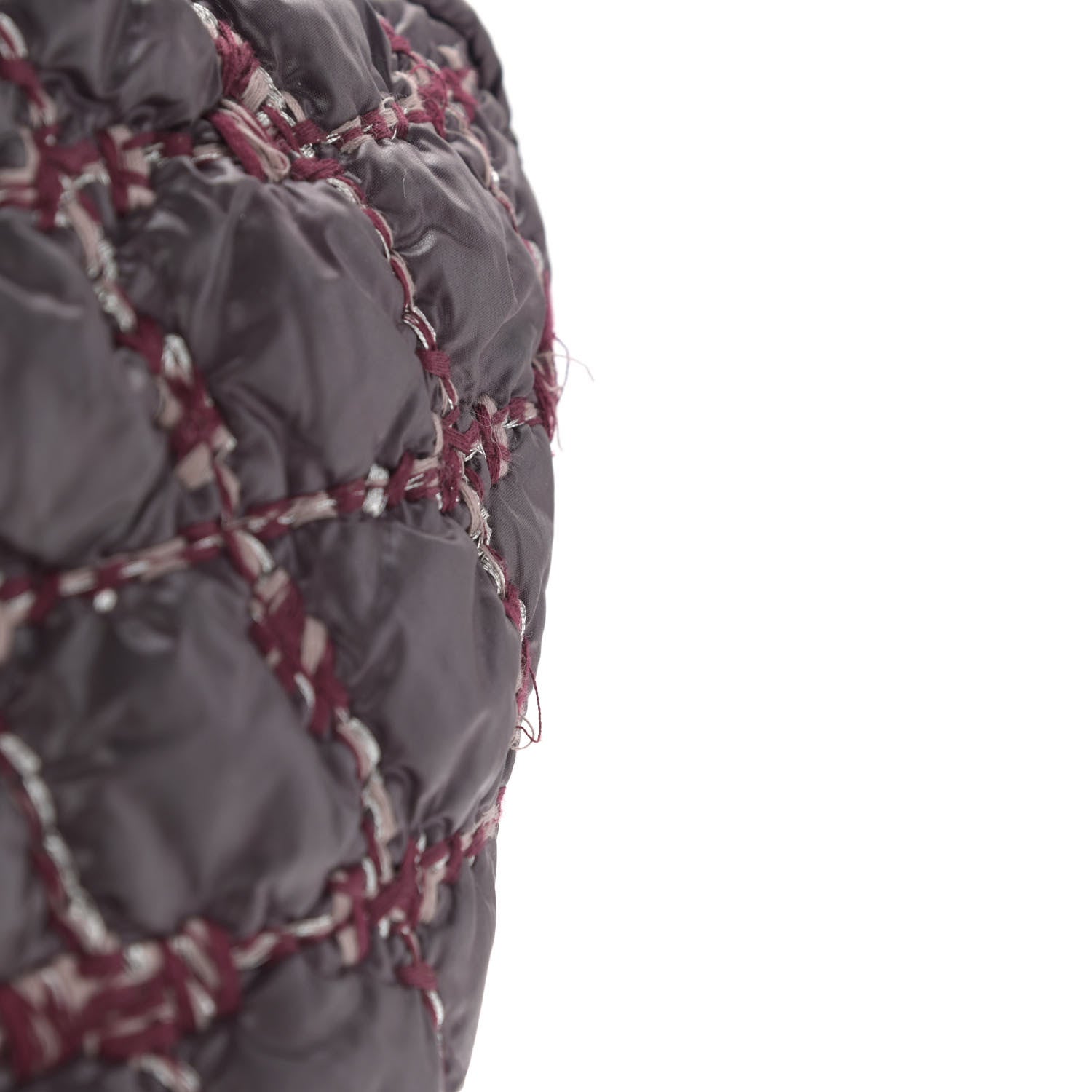 Chanel Nylon Quilted Tweed Stitch Bubble Camera Case Purple 12 of 12