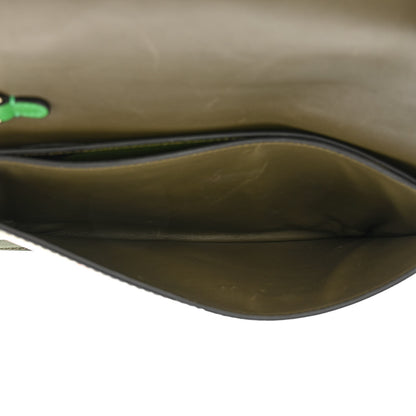 Valentino Garavani Nappa Canvas Camouflage Rockstud Wristlet Clutch Army Green Ninphea Parrot 6 of 10