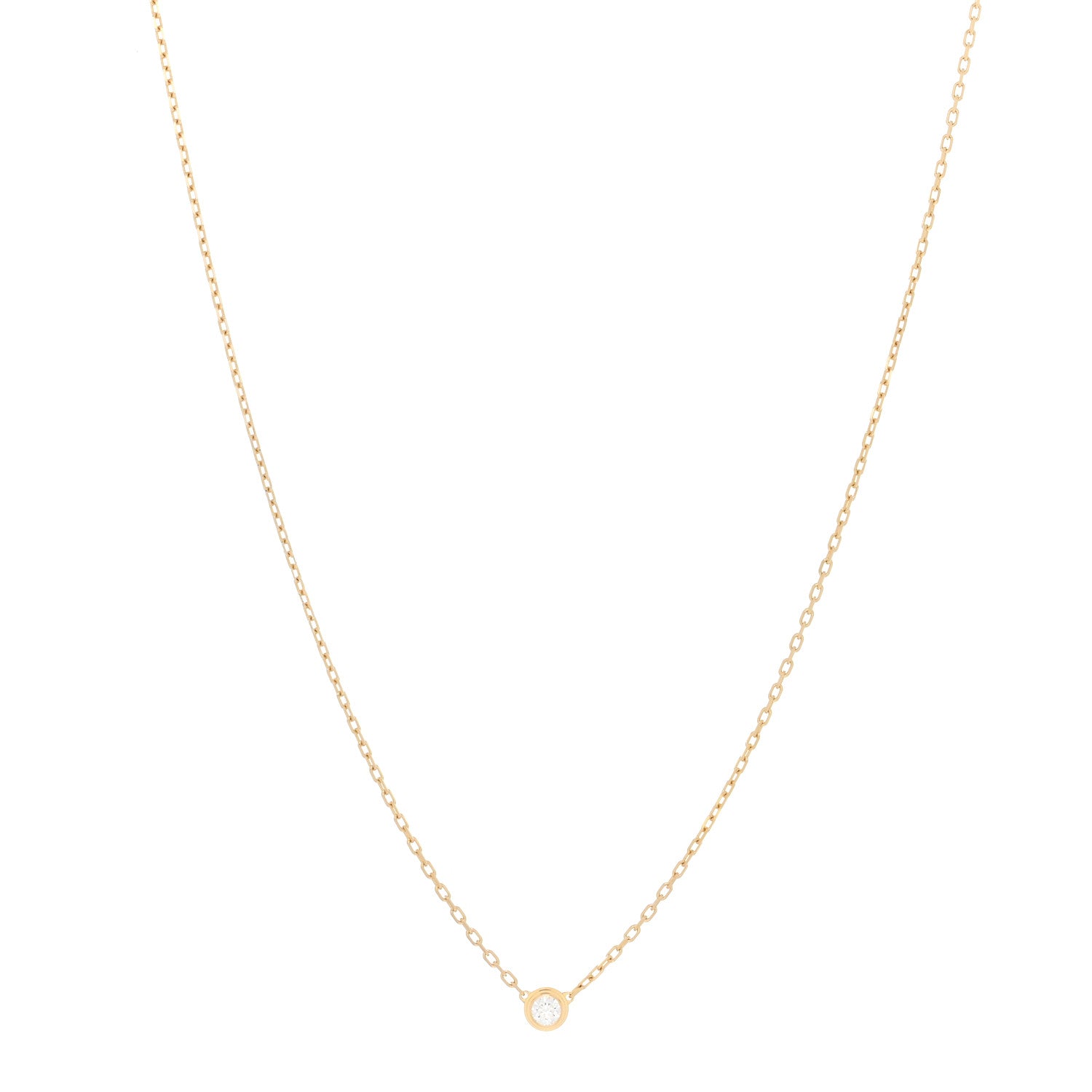 Cartier 18K Yellow Gold Diamond SM D'Amour Pendant Necklace 1 of 4