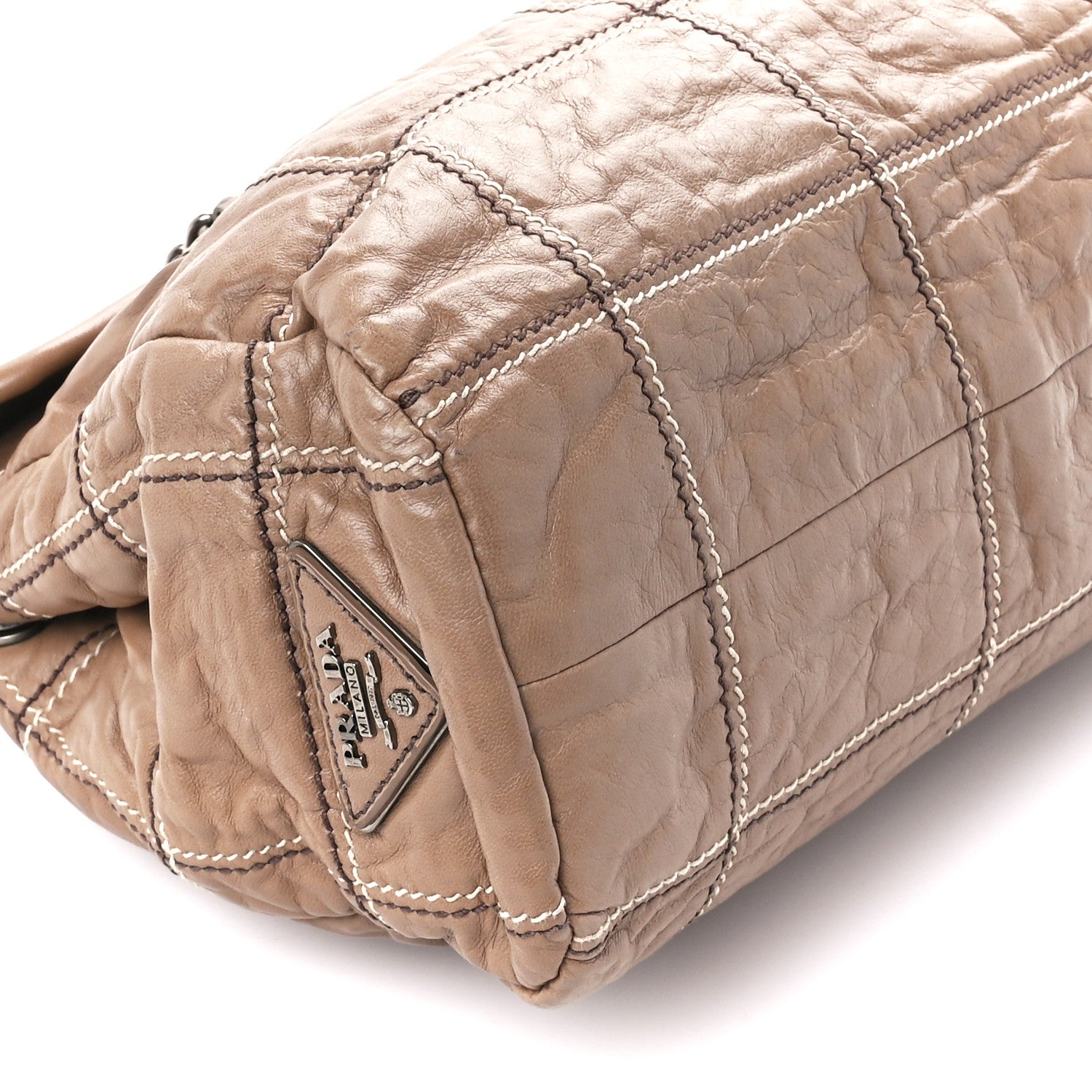 Prada Nappa Antique Stitched Flap Cammeo 13 of 14