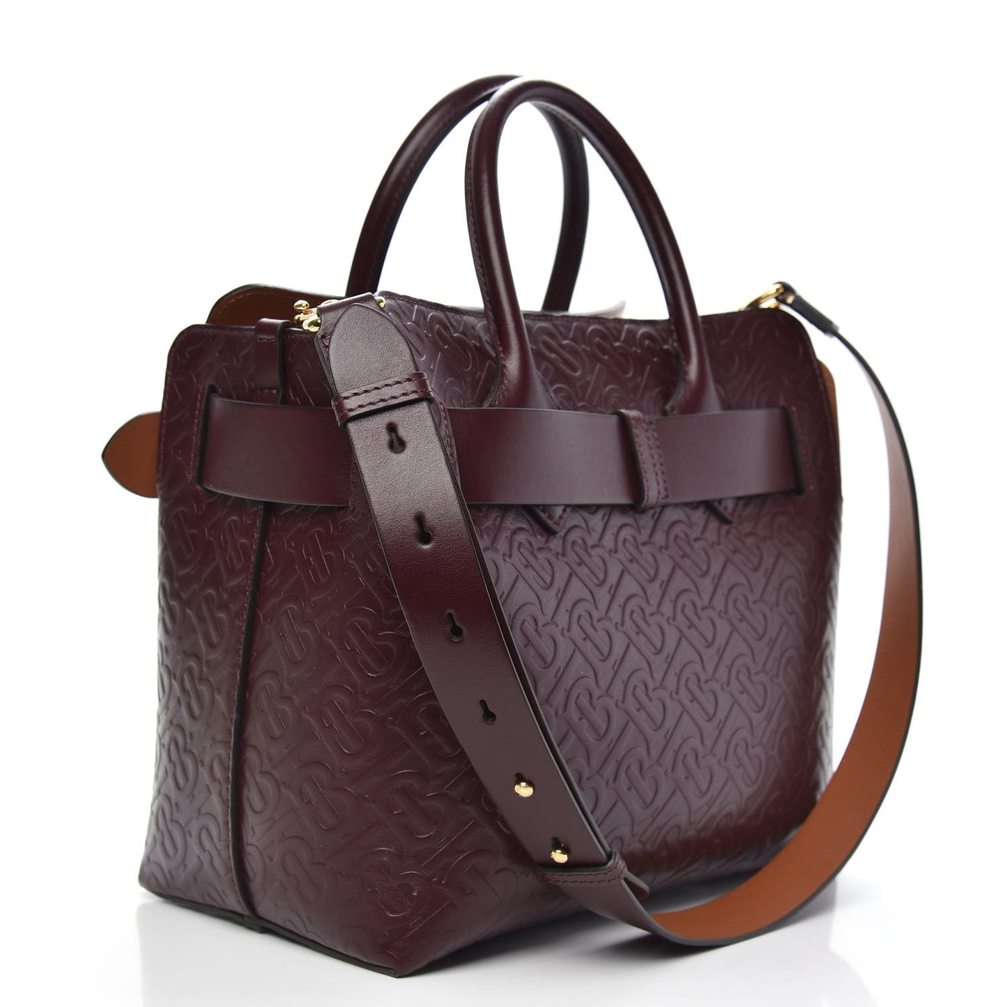Calfskin Embossed Monogram Small Belt Bag Oxblood