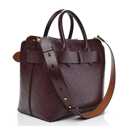 Burberry Calfskin Embossed Monogram Small Belt Bag Oxblood 4 of 13