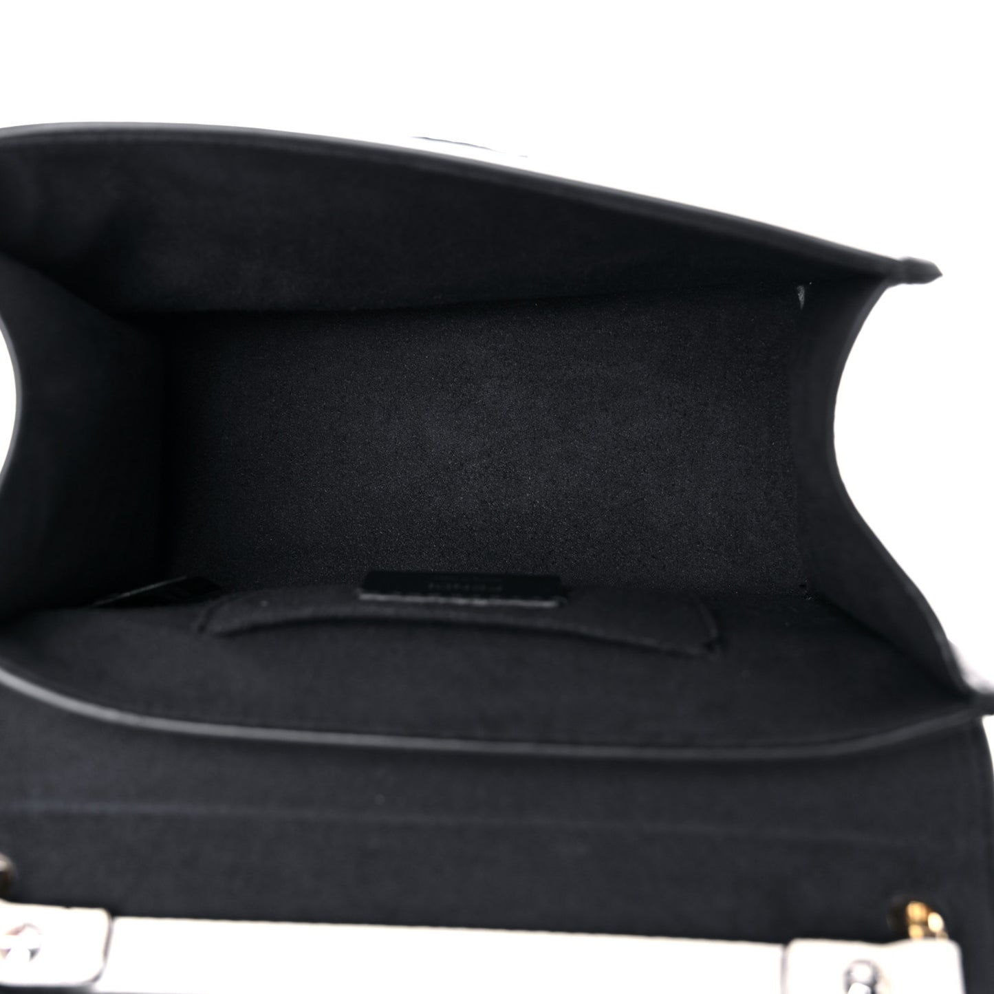 Vitello Century Velvet F is Fendi FF Embroidered Small Kan I Shoulder Bag White Black