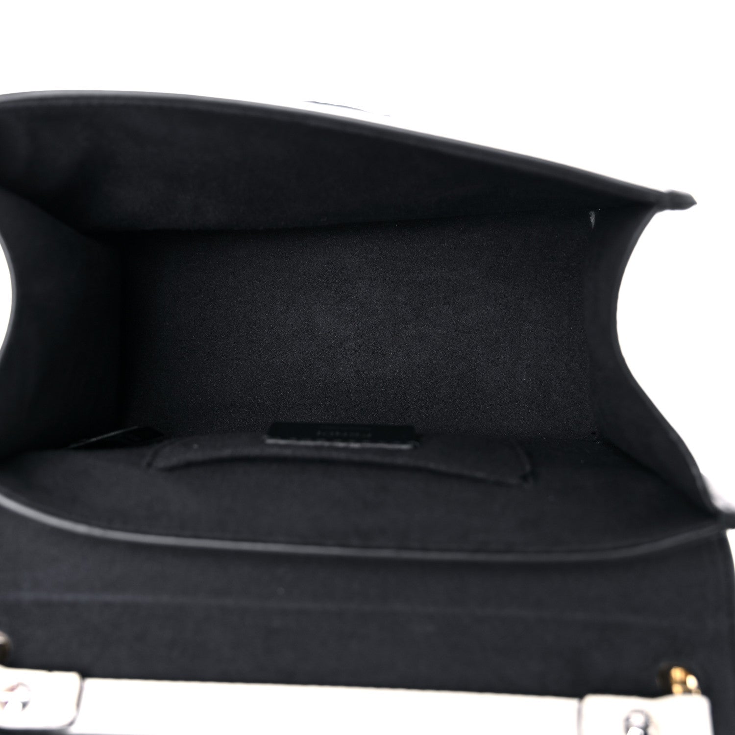 Fendi Vitello Century Velvet F is Fendi FF Embroidered Small Kan I Shoulder Bag White Black 4 of 13