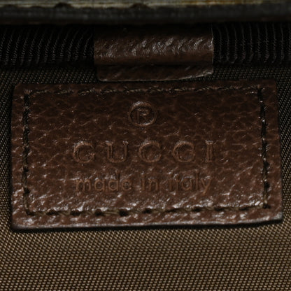 Gucci GG Supreme Monogram Textured Calfskin Web Ophidia Vanity Cosmetic Case Beige Ebony New Acero 6 of 11