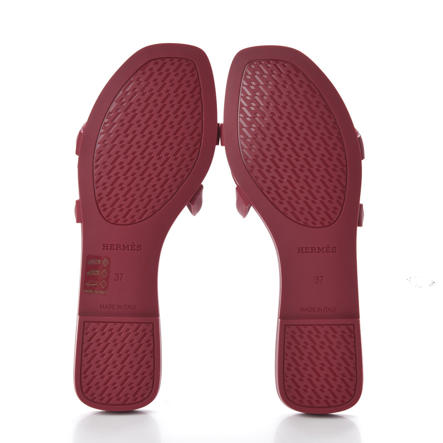 Hermes Rubber Aloha Sandals 37 Rose Baie 5 of 9