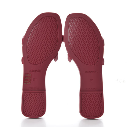 Hermes Rubber Aloha Sandals 37 Rose Baie 5 of 9