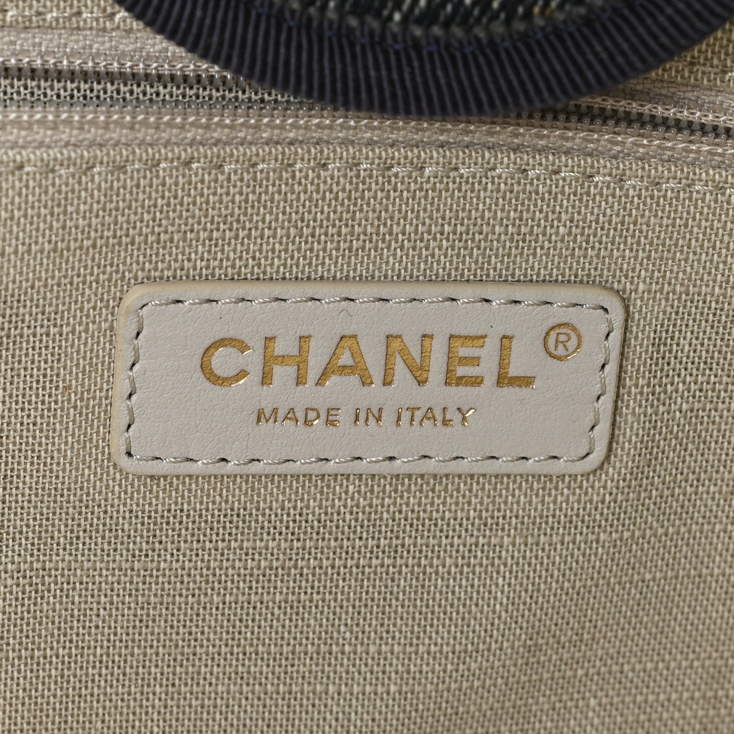 Chanel Denim Large Deauville Tote Dark Blue 7 of 11