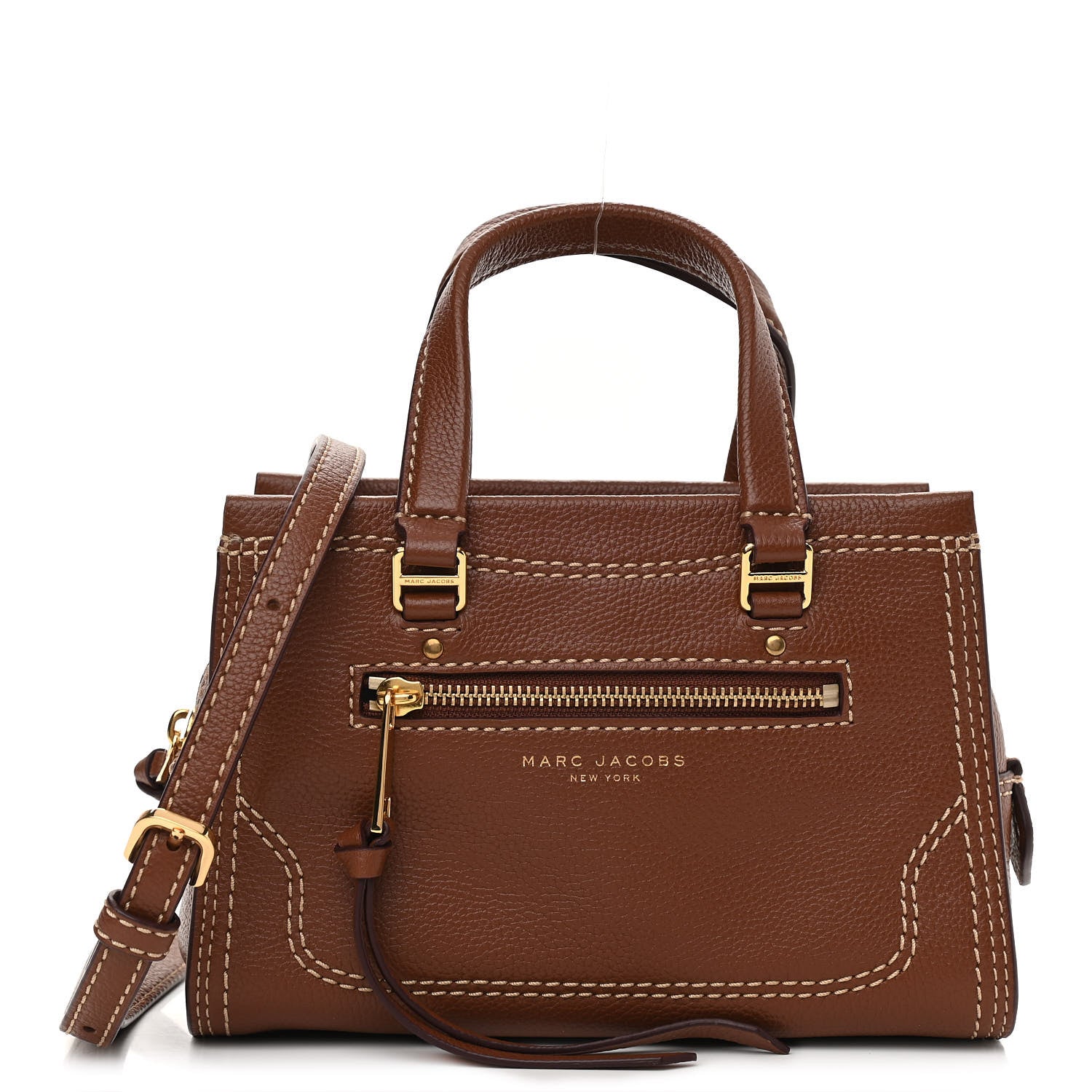 Marc Jacobs Textured Calfskin Mini Cruiser Convertible Satchel Falafel 1 of 9