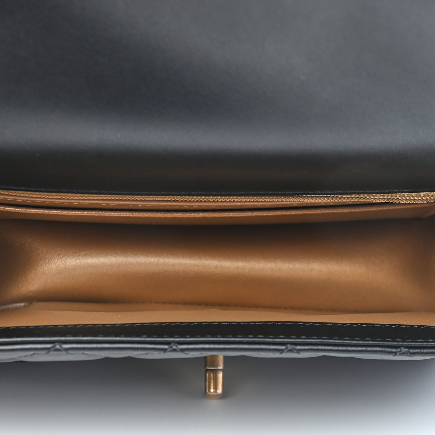 Lambskin Quilted Mini Rectangular Pearl Crush Flap Black