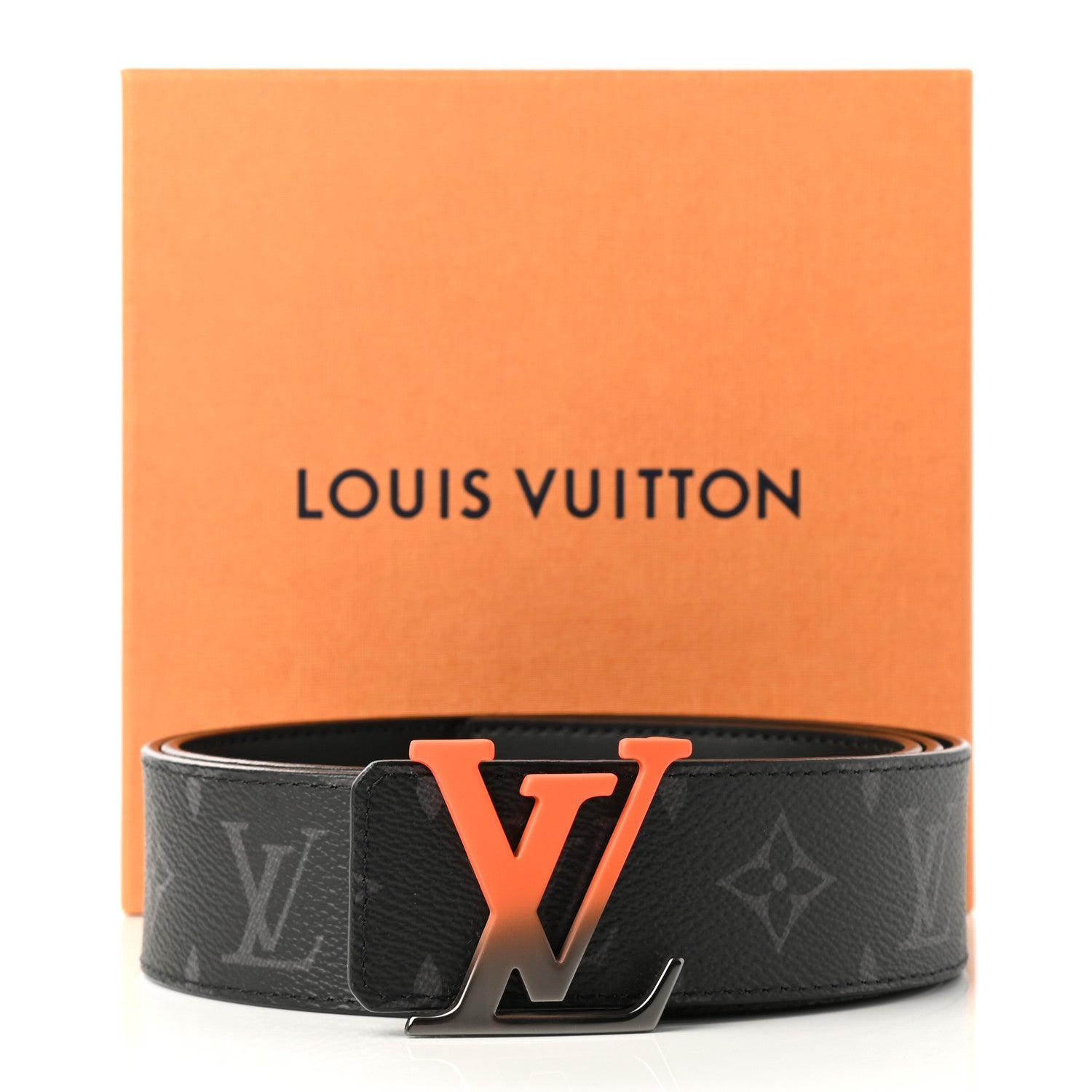 Louis Vuitton Calfskin Monogram Eclipse 40mm Spray LV Reversible Belt 95 38 4 of 4