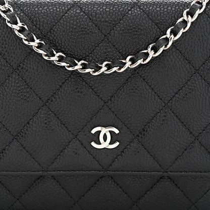 Chanel Caviar Quilted Wallet On Chain WOC Black 10 of 12
