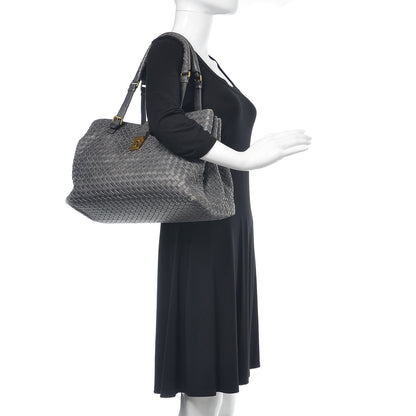 Bottega Veneta Nappa Intrecciato Medium Roma Tote Ferro Gray 2 of 20